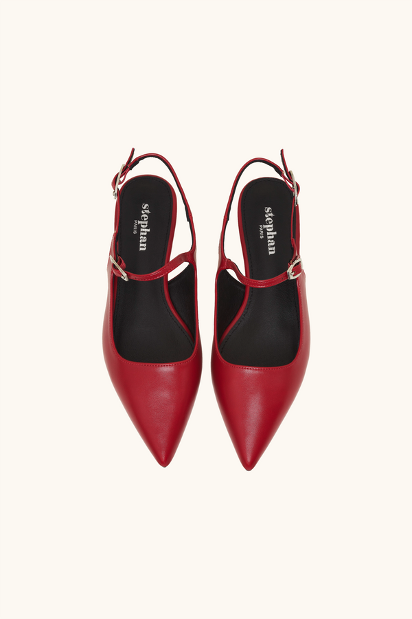 Stephan Ballerines Plates Ajustable Rouges