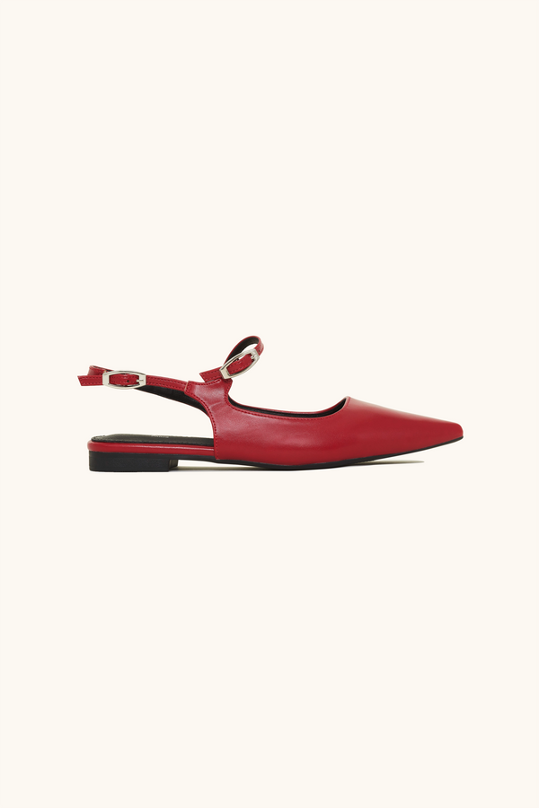stephan Ballerines plates ajustable rouges