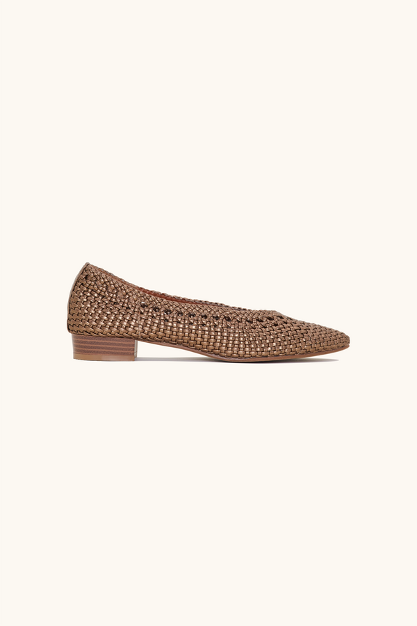 stephan Ballerines tressées bronze