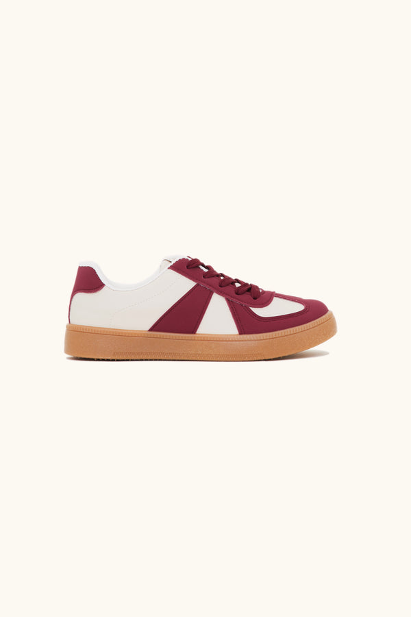 stephan Baskets bicolores bordeaux