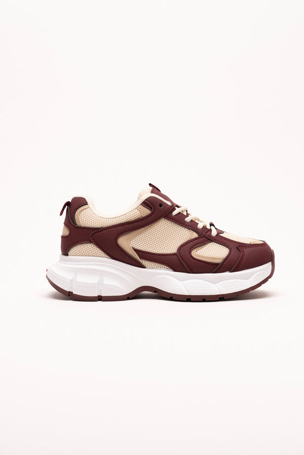stephan Baskets sport blanc bordeaux