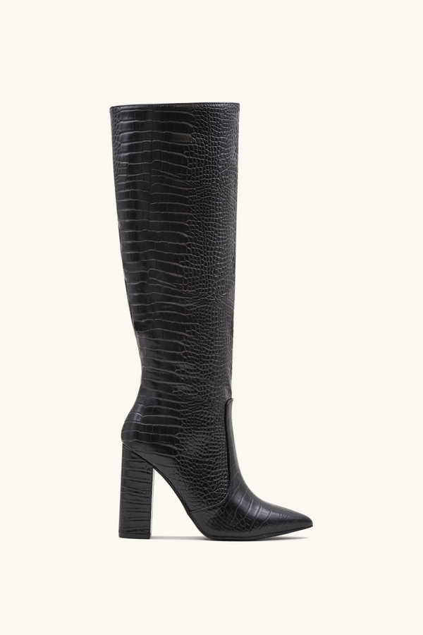 stephan Bottes à effet croco noires