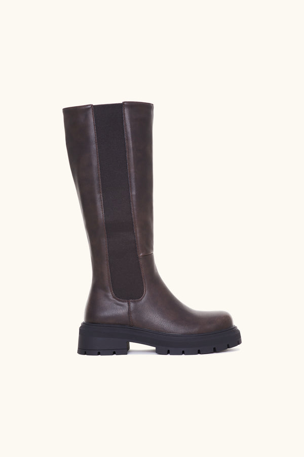 stephan Bottes chunky hauteur genoux marron