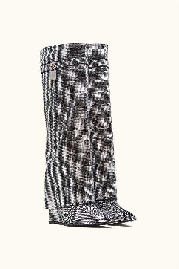 Stephan Bottes Compensées à Strass Argent