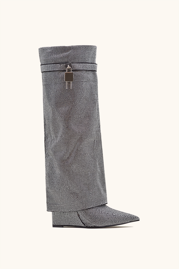 stephan Bottes compensées à strass argent