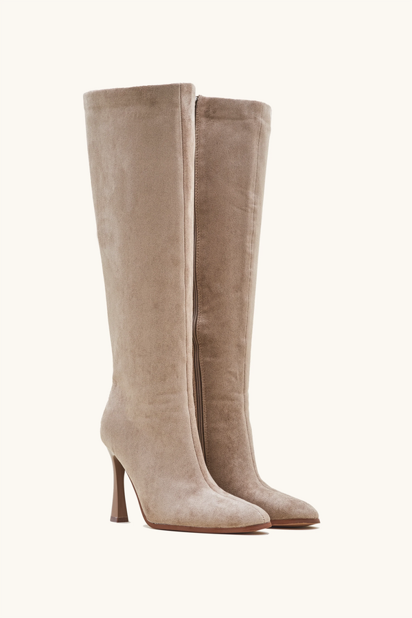 Stephan Bottes En Suédine à Talons Khaki