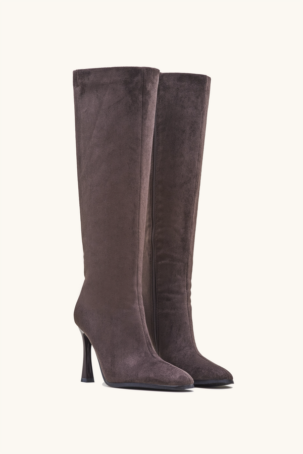 Stephan Bottes En Suédine à Talons Marron