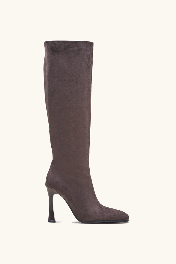 stephan Bottes en suédine à talons marron