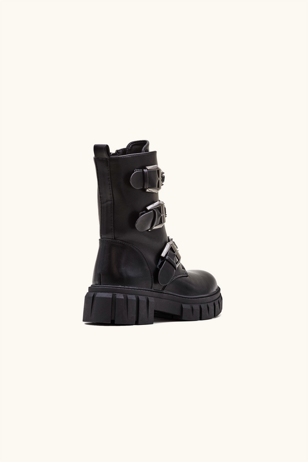Stephan Bottines Triples Boucles à Strass Noires