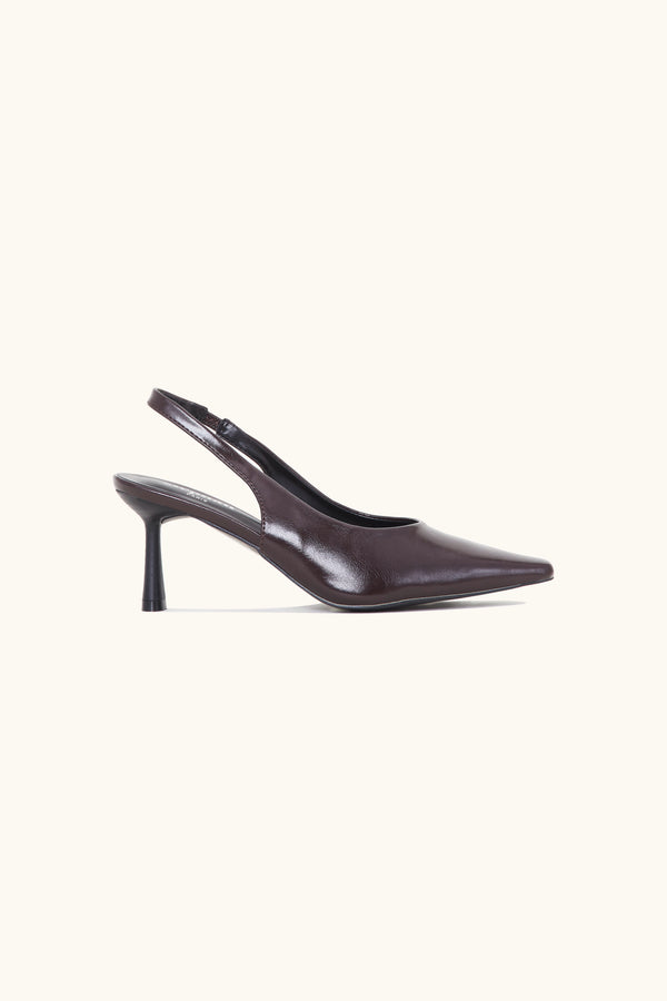 stephan Escarpins slingback bout pointu bordeaux