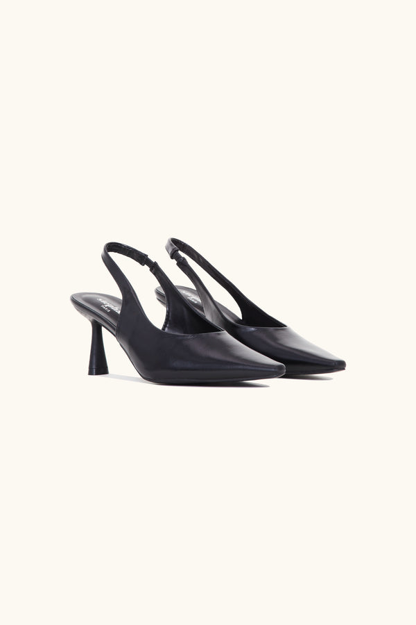 Stephan Escarpins Slingback Bout Pointu Noires
