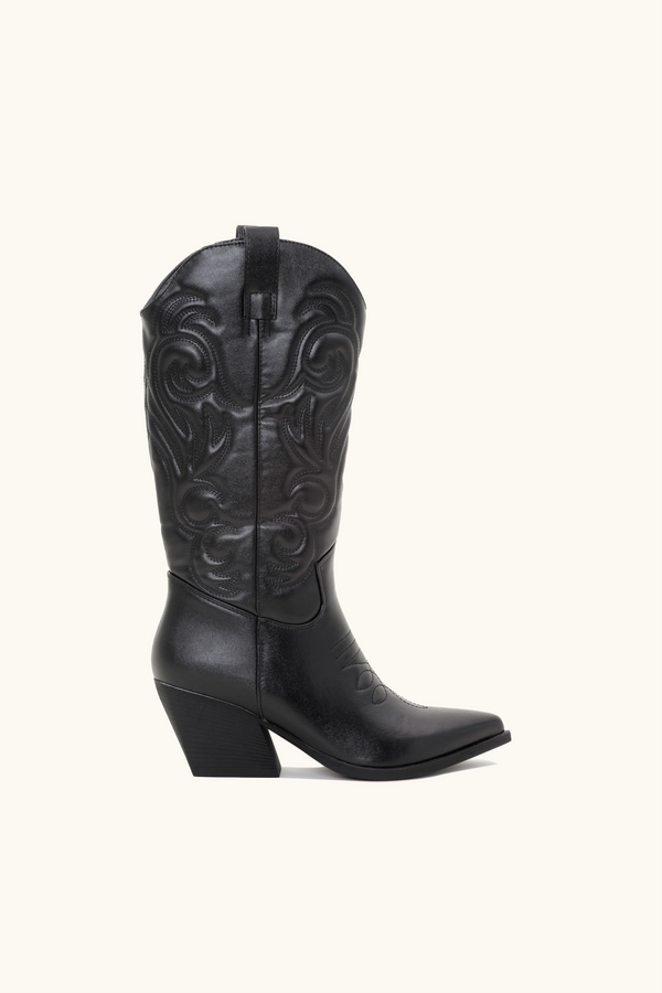 stephan Santiags hautes à effet embossé noir