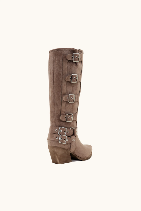 Stephan Santiags Hautes à Multiple Sangles Khaki