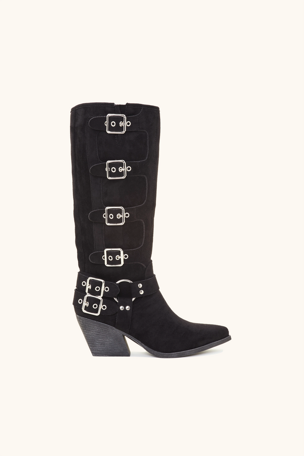 stephan Santiags hautes à multiple sangles noir