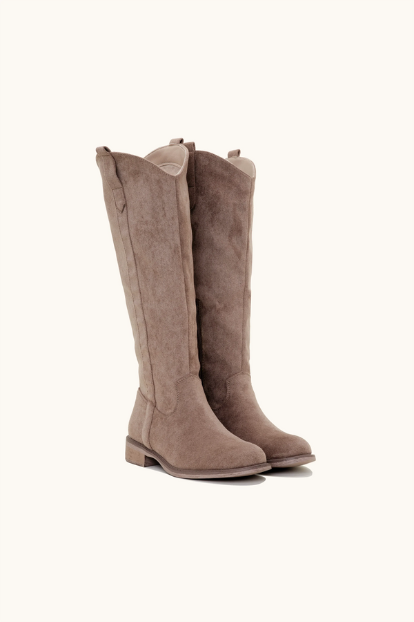 Stephan Santiags Hautes En Suédine Khaki