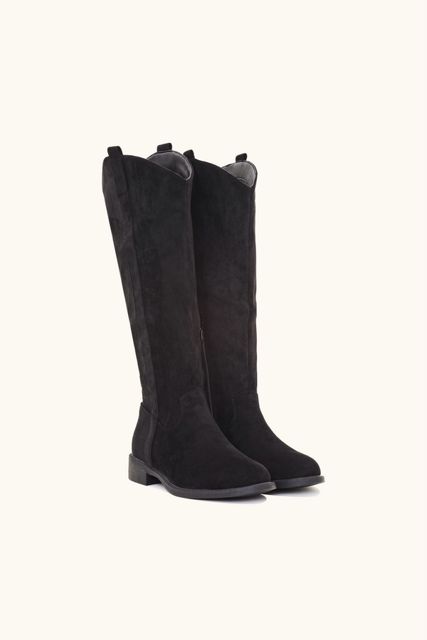 Stephan Santiags Hautes En Suédine Noir