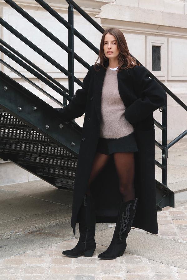 Stephan Santiags Suédine à Strass Noires