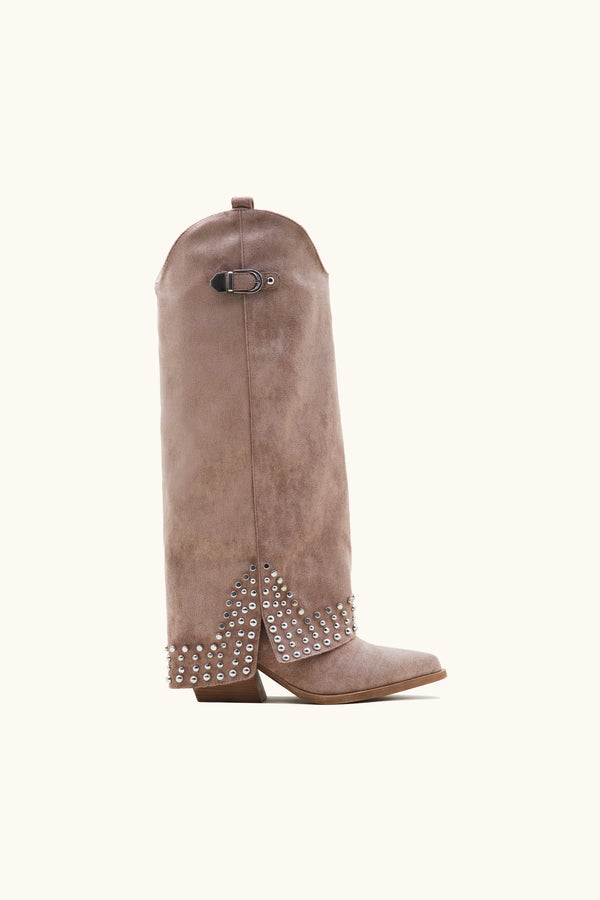 stephan Santiags western cloutées khaki