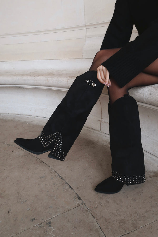 Stephan Santiags Western Cloutées Noires