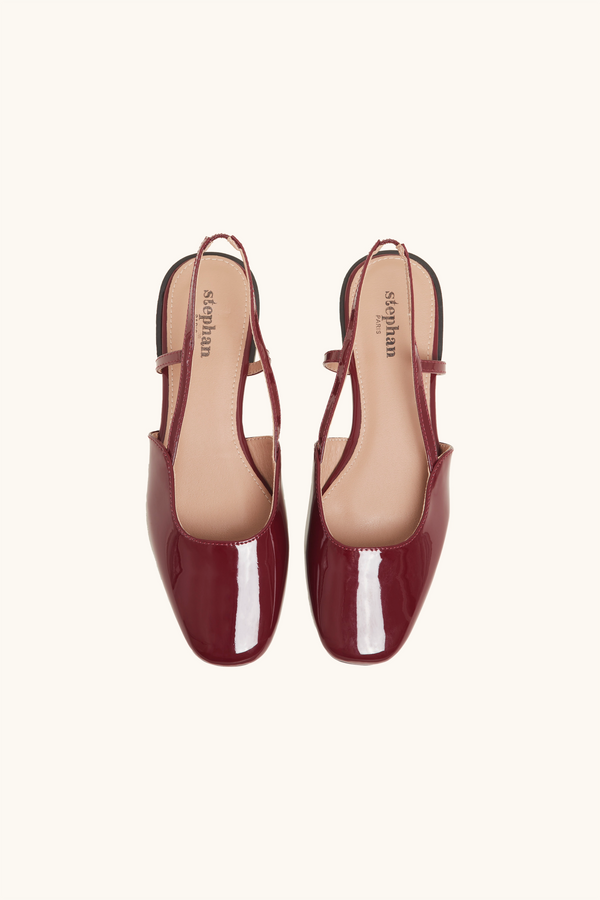 Stephan Slingback Vernies Bordeaux