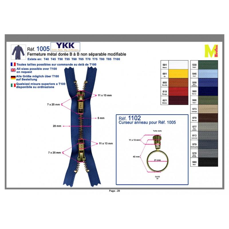 Stephanoise M1005 - FERMETURE BOUCHE A BOUCHE BC56BB. 5 LAITON