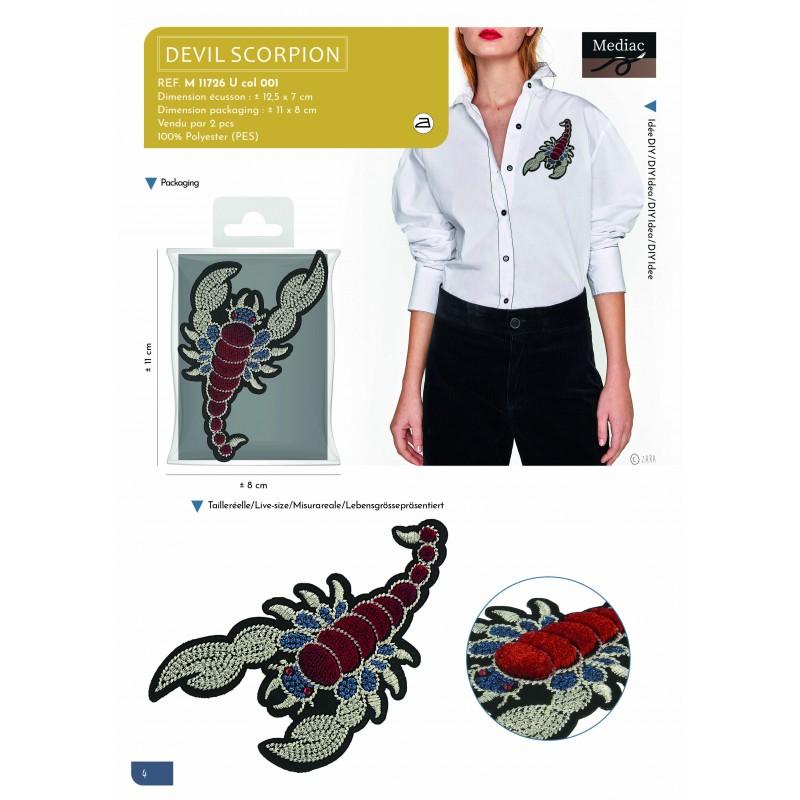 Stephanoise M11726 - XL ECUSSON SCORPION BRODÉ 8X11CM