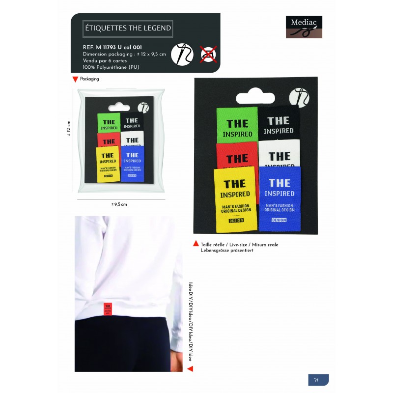 Stephanoise M11793 - XL ECUSSON ETIQUETTES THE LEGEND *6