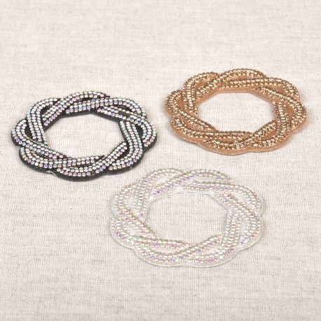 stephanoise M11801 - MOTIF ENTRELACS PERLES THERMOCOLLANT