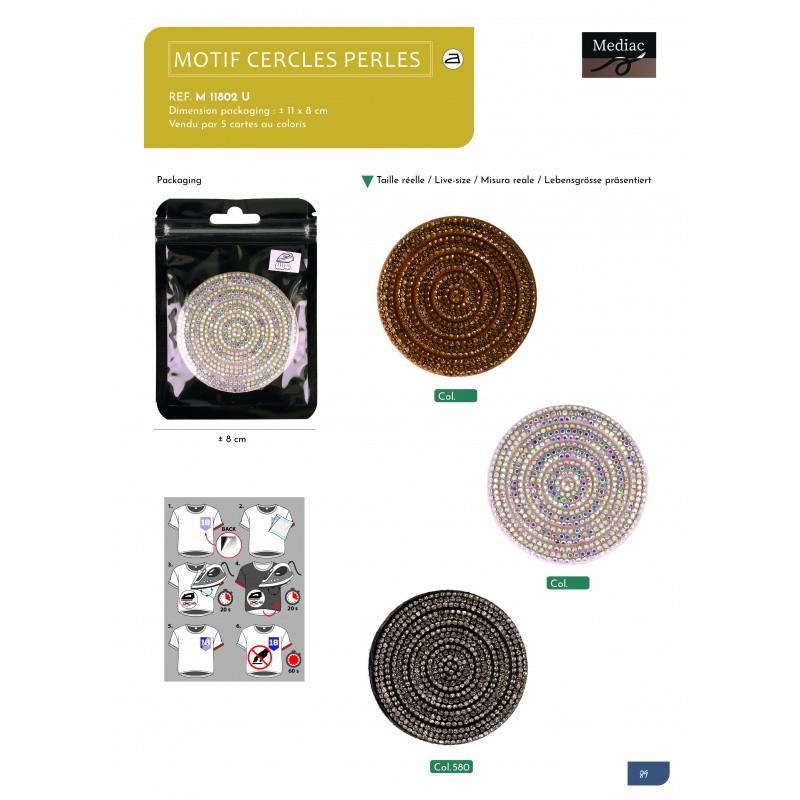 Stephanoise M11802 - MOTIF CERCLES PERLES THERMOCOLLANT