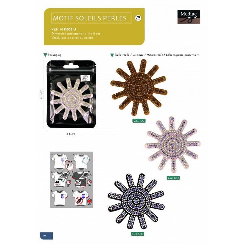 Stephanoise M11803 - MOTIF SOLEILS PERLES THERMOCOLLANT