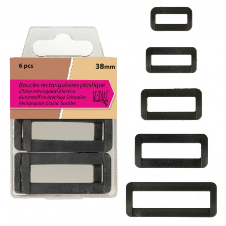 stephanoise M1340 - BOUCLES RECTANGULAIRES PLASTIQUE 50MM*4