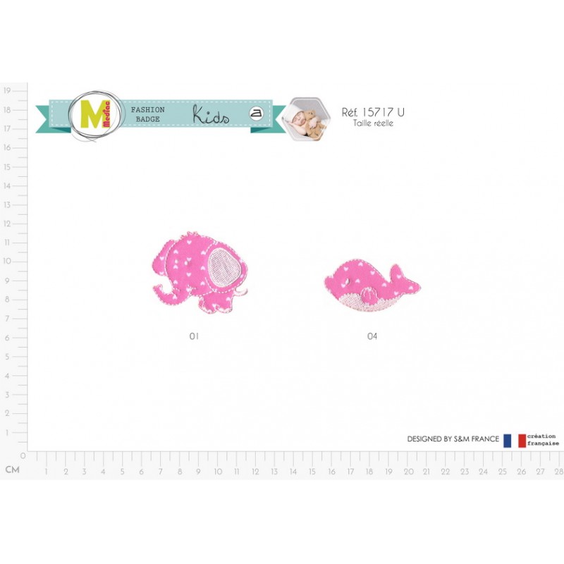 Stephanoise M15717 - S ECUSSON ELEPHANT&DAUPHIN A POIS