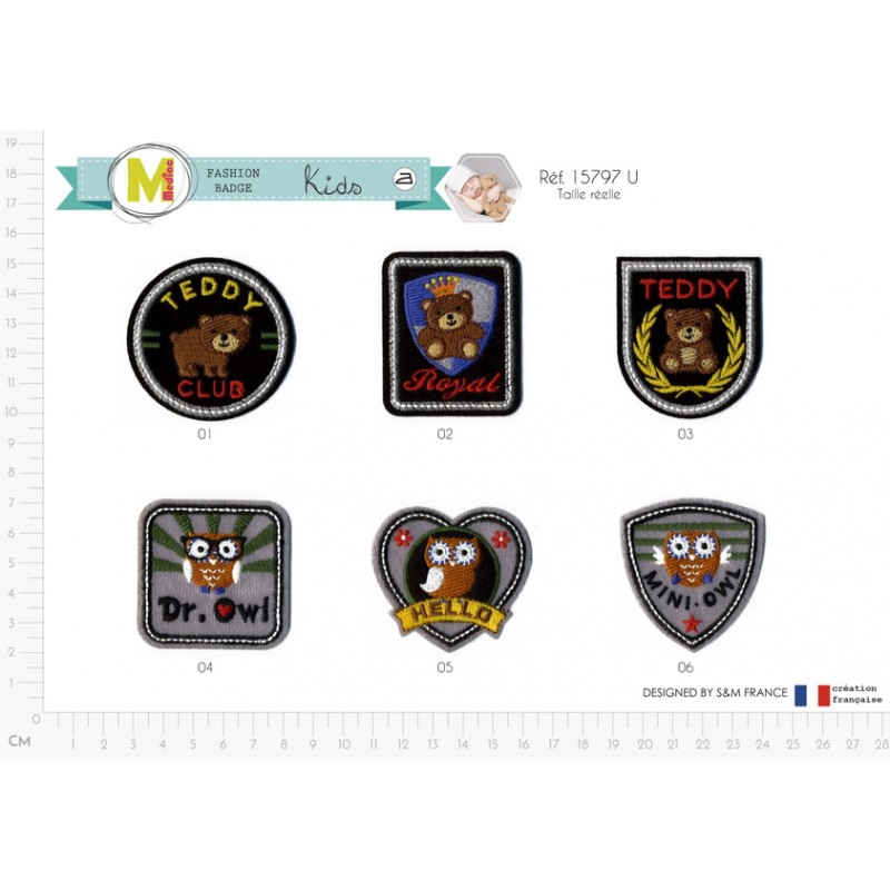 Stephanoise M15797 - S ECUSSON OURS ET CHOUETTE BLASON