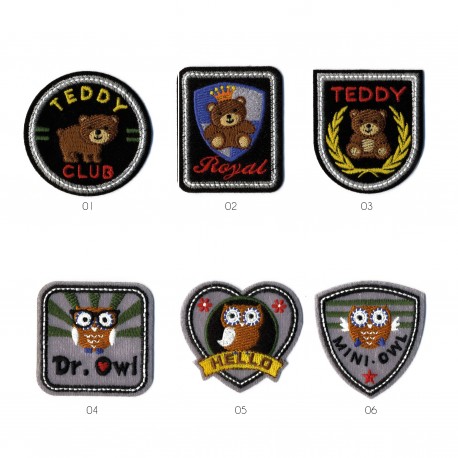 stephanoise M15797 - S ECUSSON OURS ET CHOUETTE BLASON