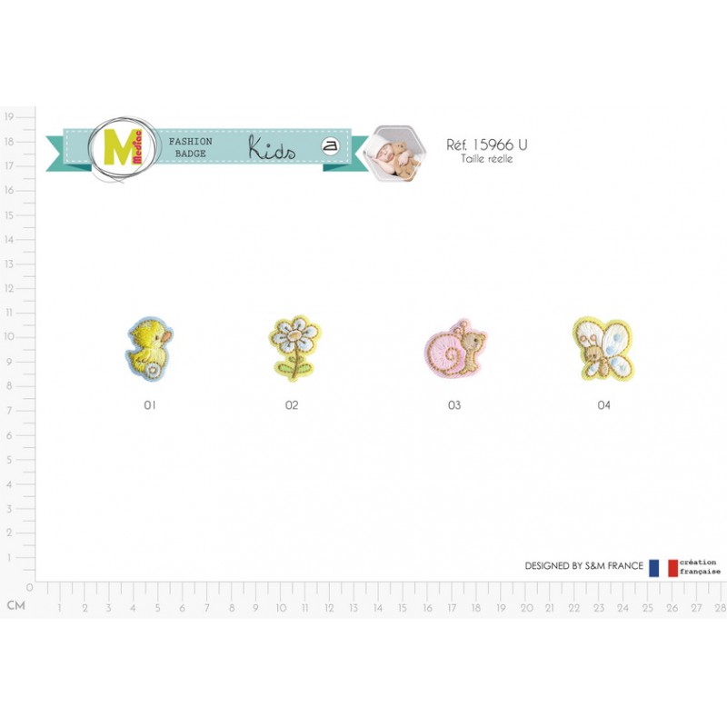 Stephanoise M15966 - S ECUSSON INSECTES FLEURS ANIMAUX