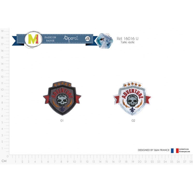 Stephanoise M16016 - M ECUSSON BLASON ADVENTURE 5 5X6