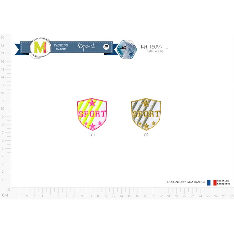 Stephanoise M16099 - S ECUSSON SPORT FLUO/METALLIQUE 4X3 5