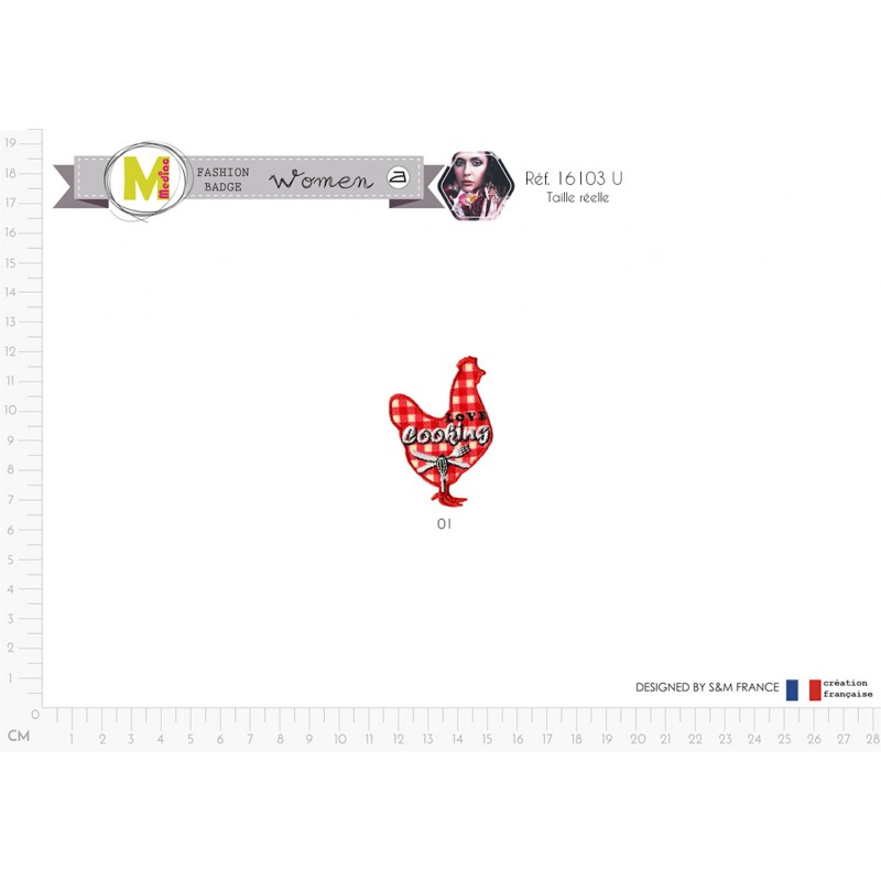 Stephanoise M16103 - S ECUSSON POULE LOVE COOKING5 5X3