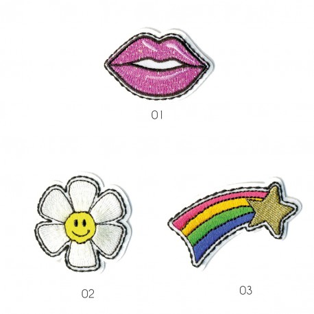 stephanoise M16109 - S ECUSSON LEVRE FLEUR ARC EN CIEL