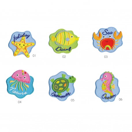 stephanoise M16115 - S ECUSSON ANIMAUX DE LA MER 5X4 5