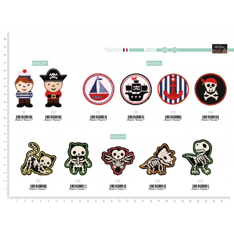 Stephanoise M16569 - S ECUSSON ANIMAUX SQUELETTES LUMINISCENT