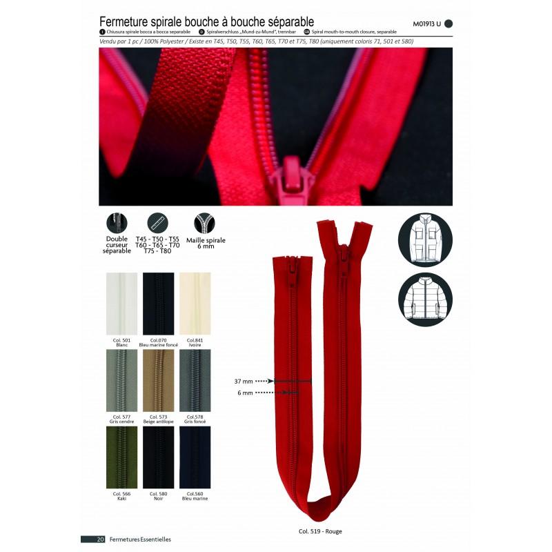 Stephanoise M1913 - FERMETURE SPIRALE BOUCHE À BOUCHE SÉPARABLE N°5