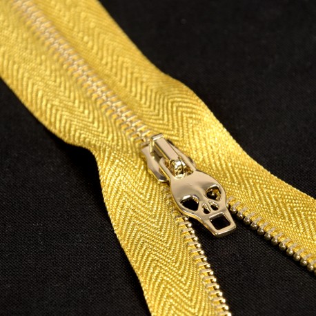 stephanoise M1949 - FERMETURE METALLISEE CURSEUR TETE DE MORT NS