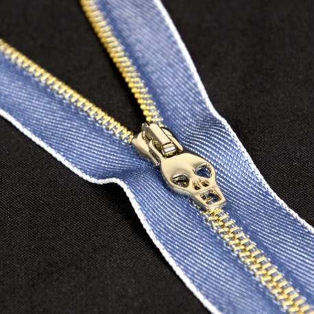 stephanoise M1950 - FERMETURE JEAN CURSEUR TETE DE MORT NS