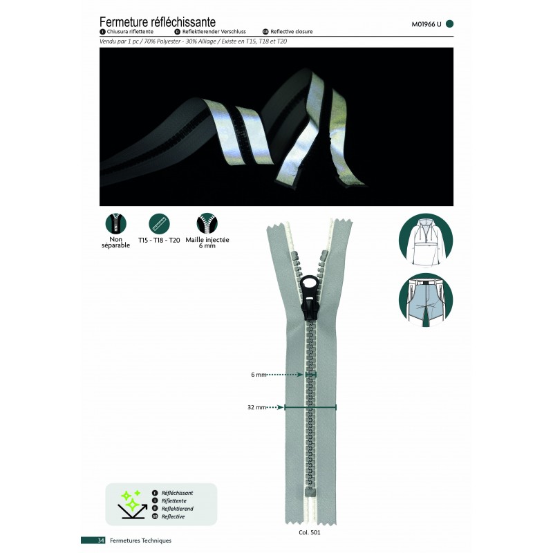 Stephanoise M1966 - FERMETURE REFLECHISSANTE NON SEPARABLE
