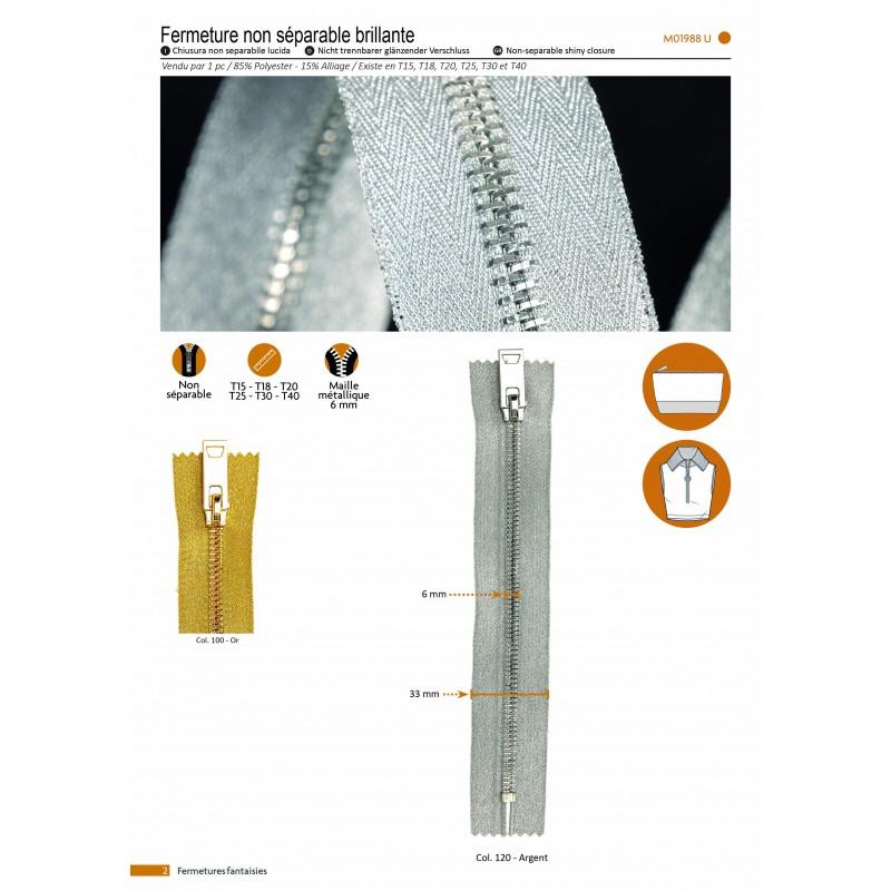 Stephanoise M1988 - FERMETURE NON SEPARABLE BRILLANTE