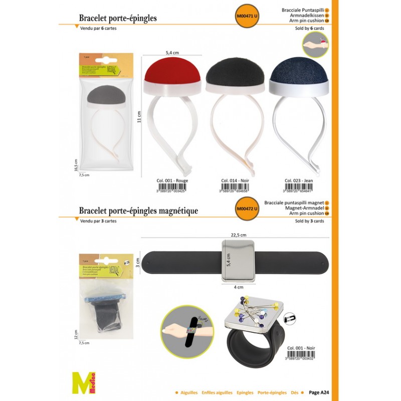 Stephanoise M472 - BRACELET PORTE-ÉPINGLES MAGNÉTIQUE