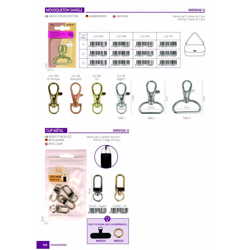 Stephanoise M526 - CLIP METAL POUR CORDON TELEPHONE *4