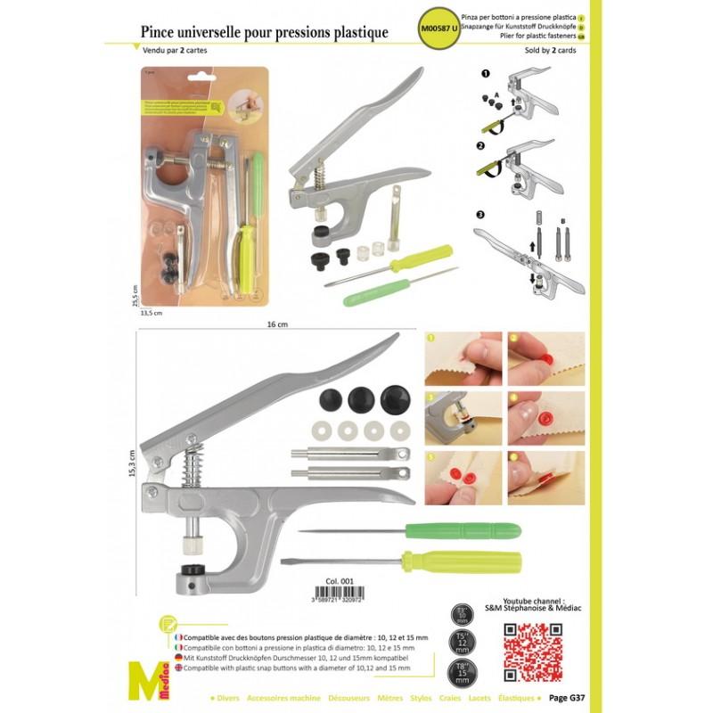 Stephanoise M587 - PINCE UNIVERSELLE POUR PRESSIONS PLASTIQUE