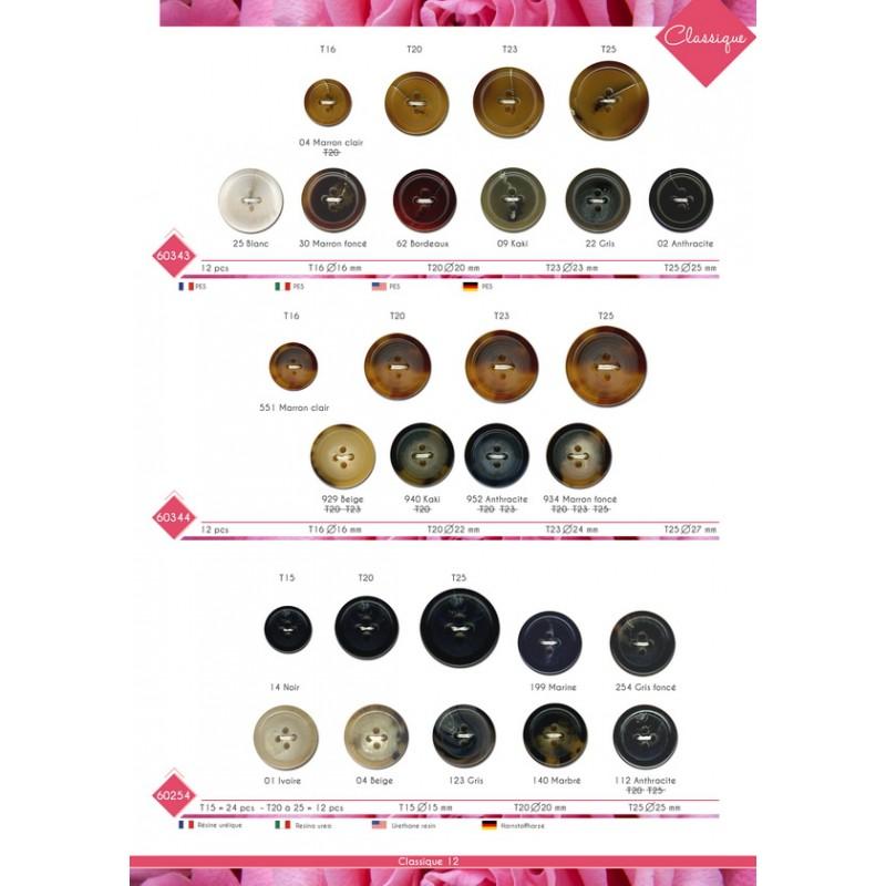 Stephanoise M60254 - BOUTON PES IMITATION CORNE 4 TROUS